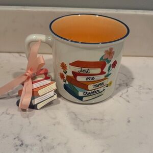 Just One More Chapter Ceramic Mug - Orange Interior